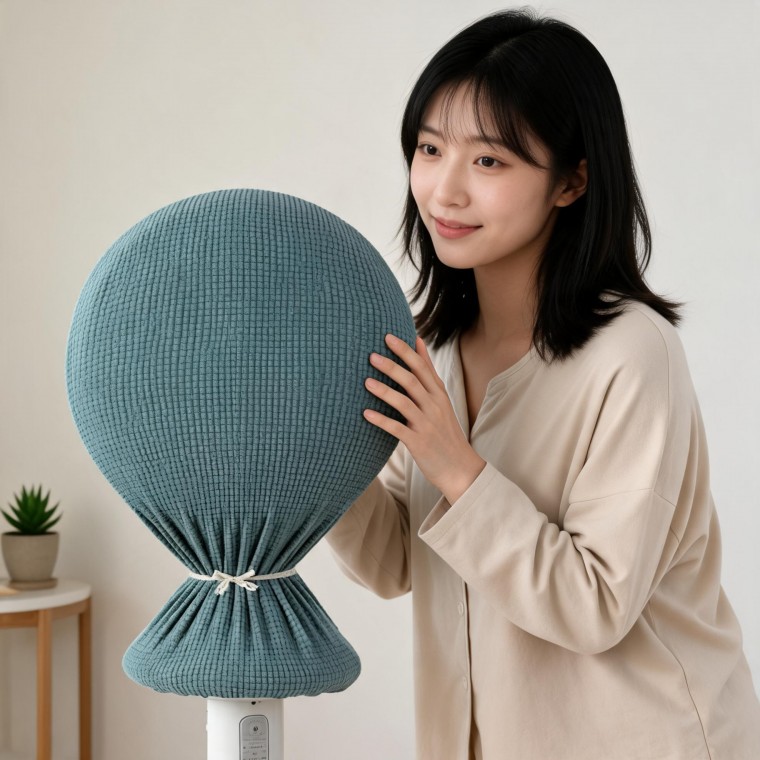 선풍기 커버 패브릭 방진 세탁 가능 거실 침실 가전 (색상 5종)