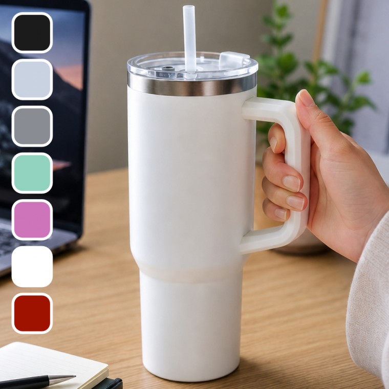 스텐 대용량 손잡이 텀블러 1200ml (색상 5종)