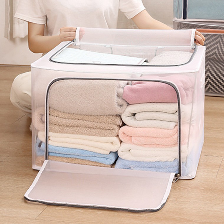 언더베드 옷 정리함 속옷 수건 보관 수납 리빙박스 방수 투명 (중 30L / 대 57L / 특대 66L)