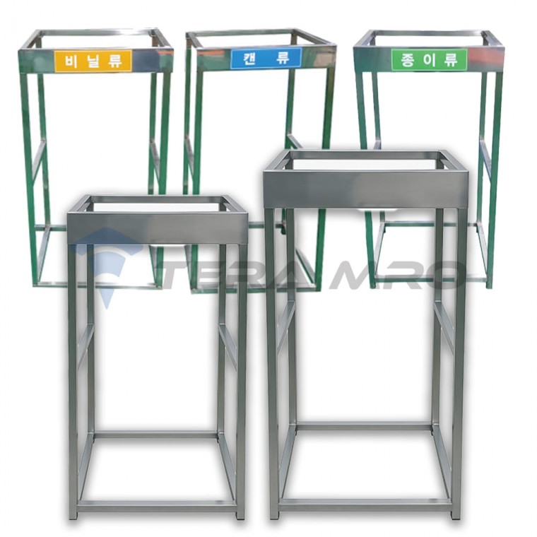 야외 스텐 분리수거함 100L 200L (100L · 200L)