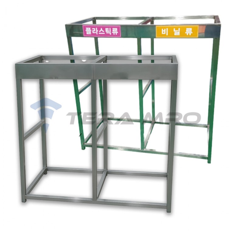 야외 스텐 분리수거함 100L 200L (100L · 200L)