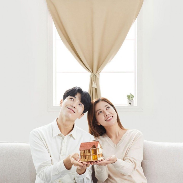 셀프 암막 커튼 패브릭 붙이는 가림막 커튼 1.5x2m 방한 거실 아이방 (그레이 1.5x2.0m / 네이비 1.5x2.0m)