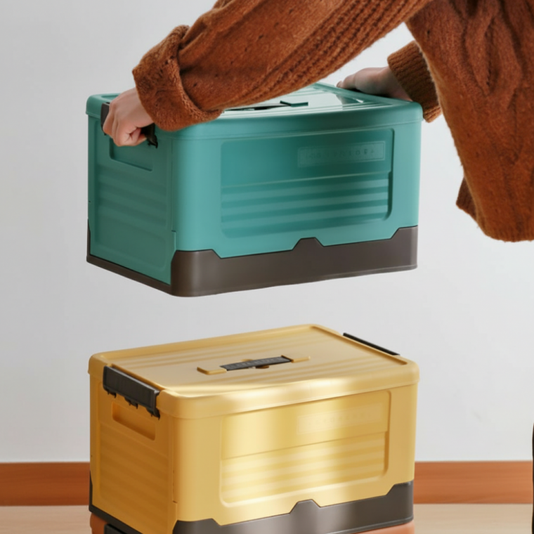 옷정리함 수납함 의류 보관함 중간 사이즈 다용도 정리 박스 (블루·옐로우·오렌지)