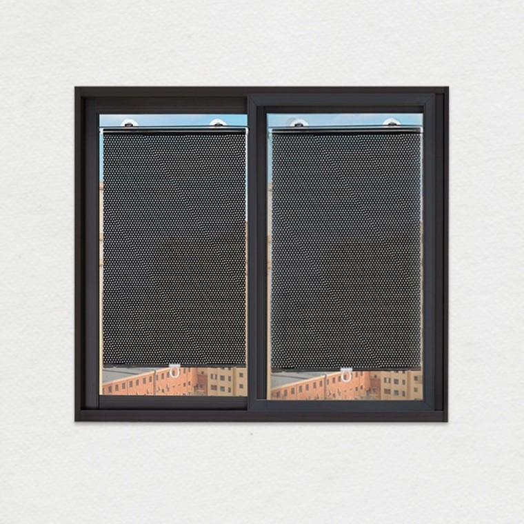 도트 블랙 롤블라인드 방염 암막 스크린 창문 커튼 37x125cm