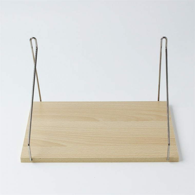 무타공 우드톤 벽걸이선반 30x19.5cm 내추럴우드 MDF 거실선반