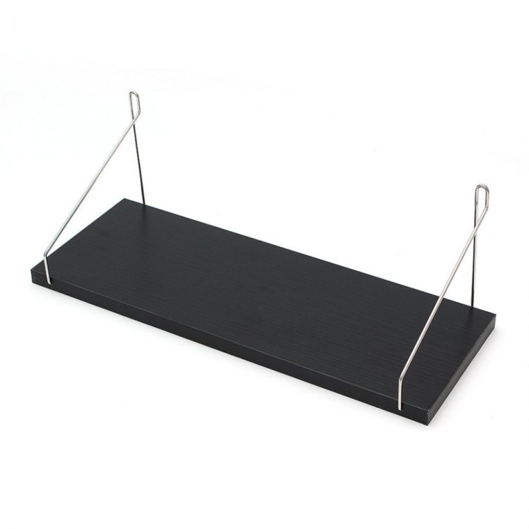무타공 심플 벽선반 40x15cm 블랙 인테리어 벽걸이선반 MDF