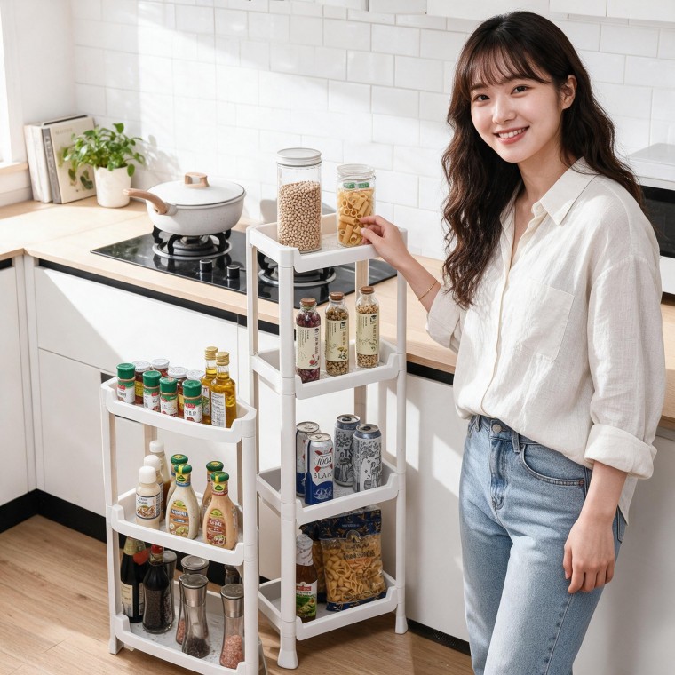 틈새 정리대 2단 3단 주방 수납 선반 싱크대 거치대