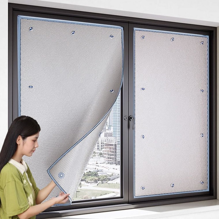 붙이는 자외선차단 블라인드 창문 햇빛가리개 베란다 (100cm)