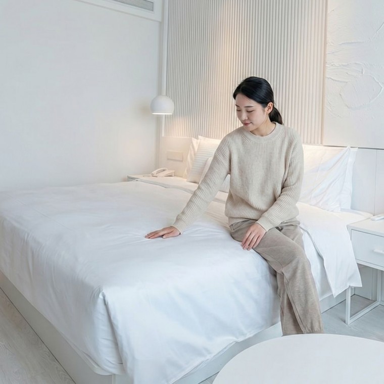 호텔 침구 단품 K 4컬러 순면 이불커버 60수 (화이트 K / 그레이 K / 오트밀 K / 투톤 K)